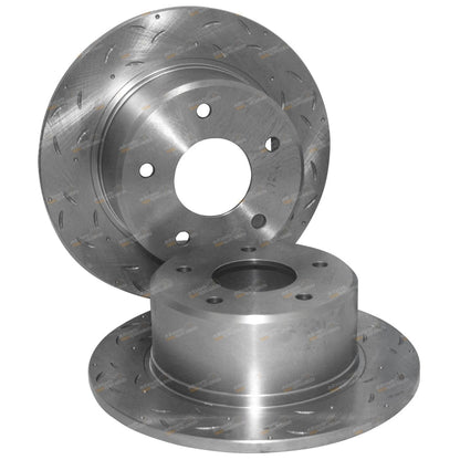 2 x Rear Disc Brake Rotors Slotted + Drilled for Holden Commodore VR VS IRS