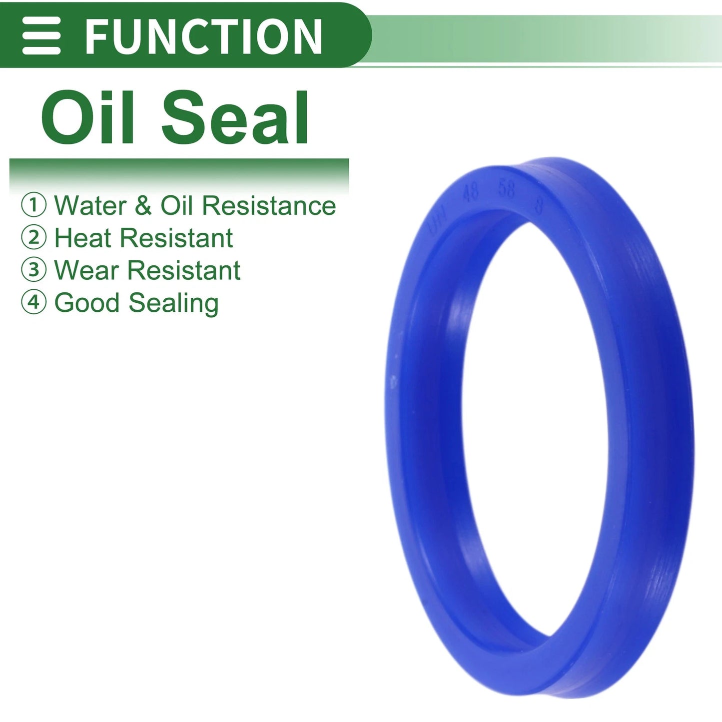 Oil Seal / 48x58x8mm / Seal Ring Rotary Shaft Seal TPU Blue 5 Pcs