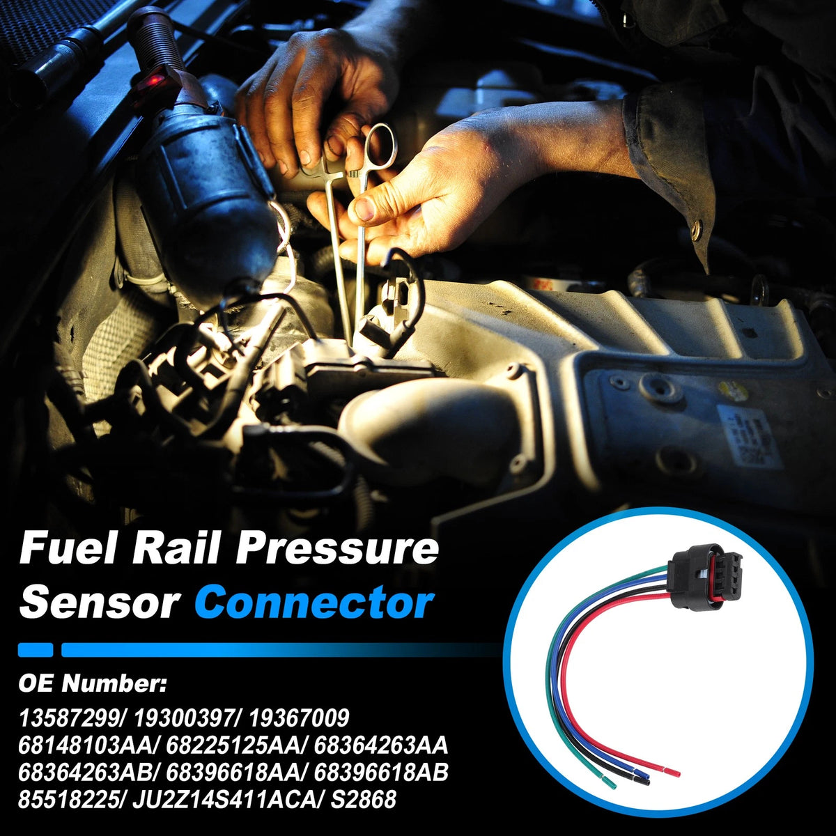 Fuel Rail Pressure Sensor Connector Pigtail for GMC L5P Duramax 6.6L