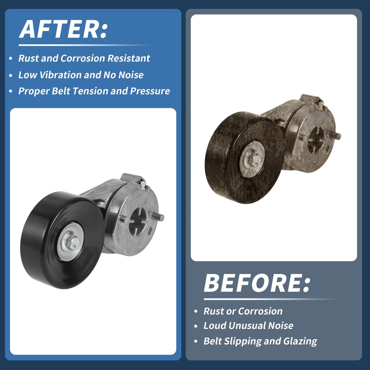 Belt Tensioner for Ford Escort (1997-2002) - Durable Metal Component, 1 Pc