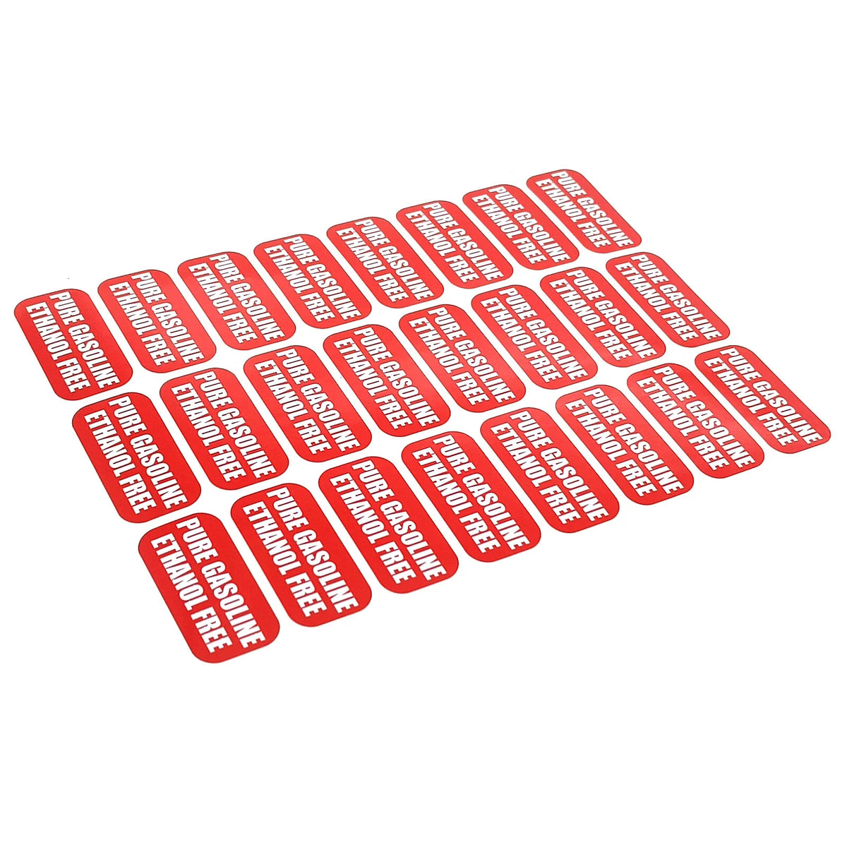 24x Pure Gasoline Ethanol Free Stickers for Vehicle, Vinyl Decal/Label