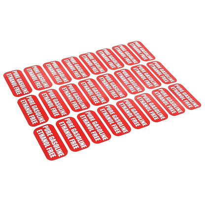 24x Pure Gasoline Ethanol Free Stickers for Vehicle, Vinyl Decal/Label