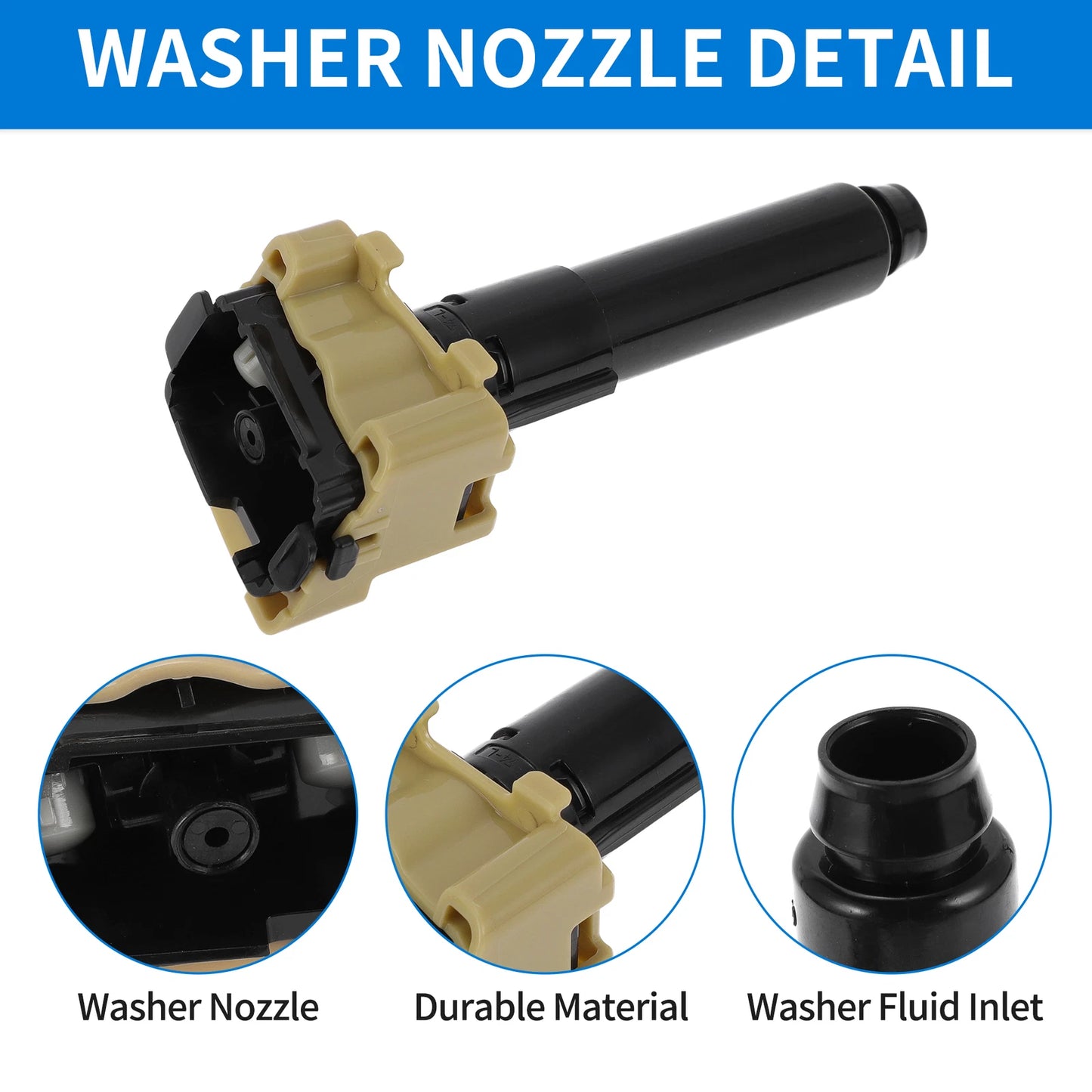 Driver Side Headlight Washer Nozzle for Mazda 3 AXELA (2014-2016)
