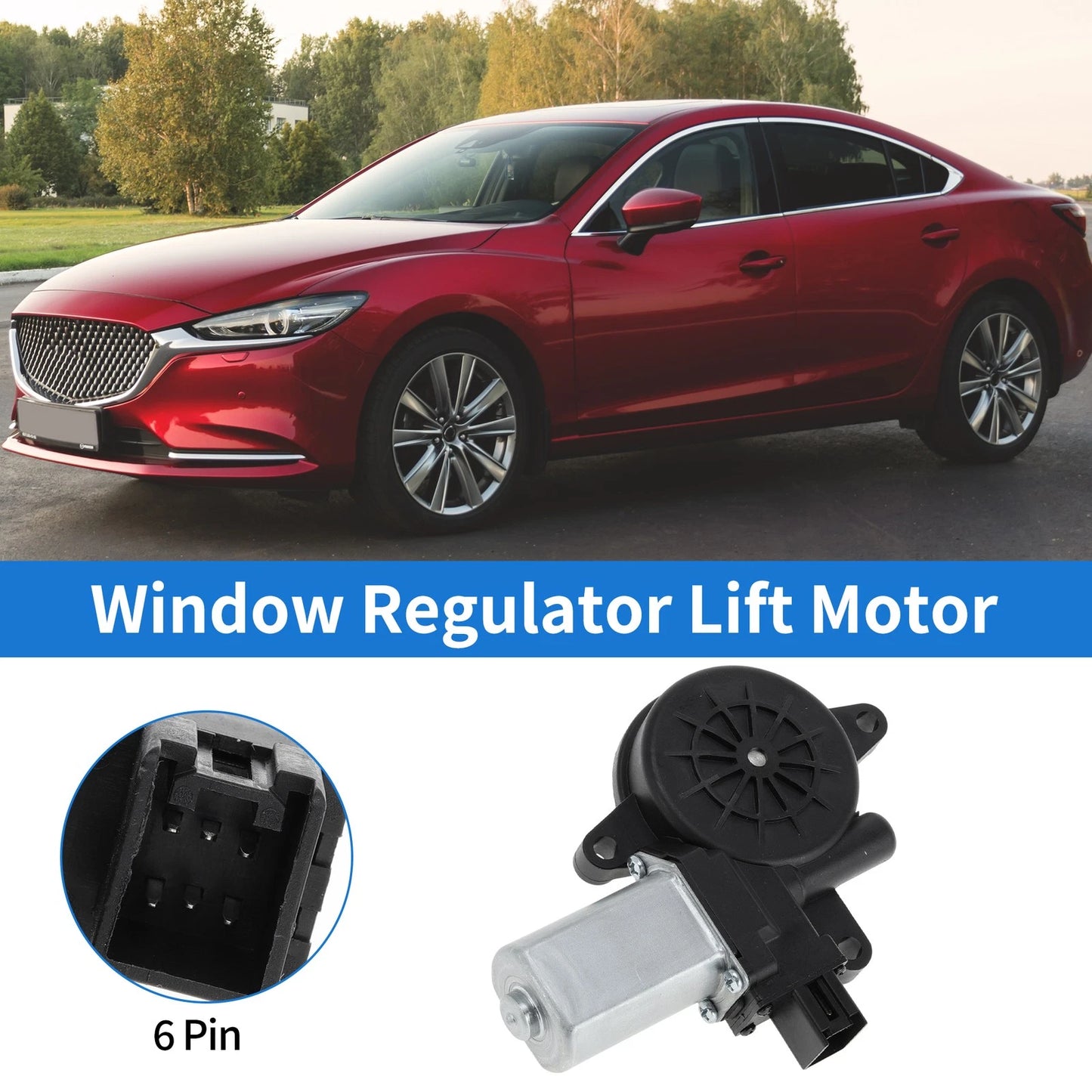Power Window Regulator Lift Motor for Mazda 6 (2009-2018)