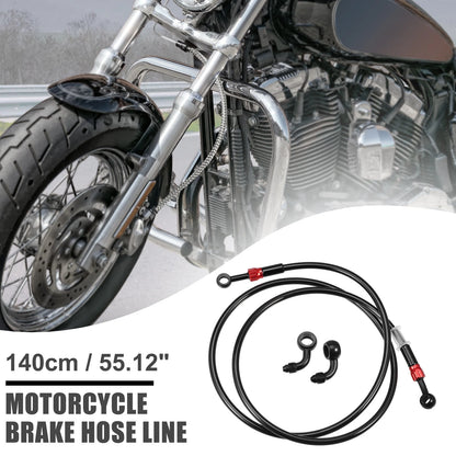 90 Degree Brake Hose Motorcycle Braided Line Clutch Tube Black for Make Model