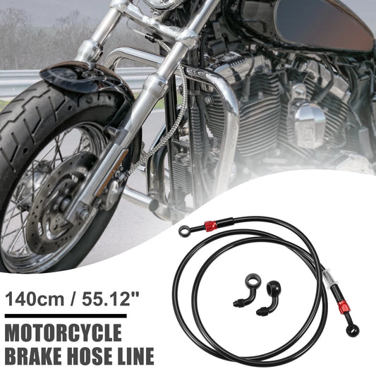 90 Degree Brake Hose Motorcycle Braided Line Clutch Tube Black for Make Model