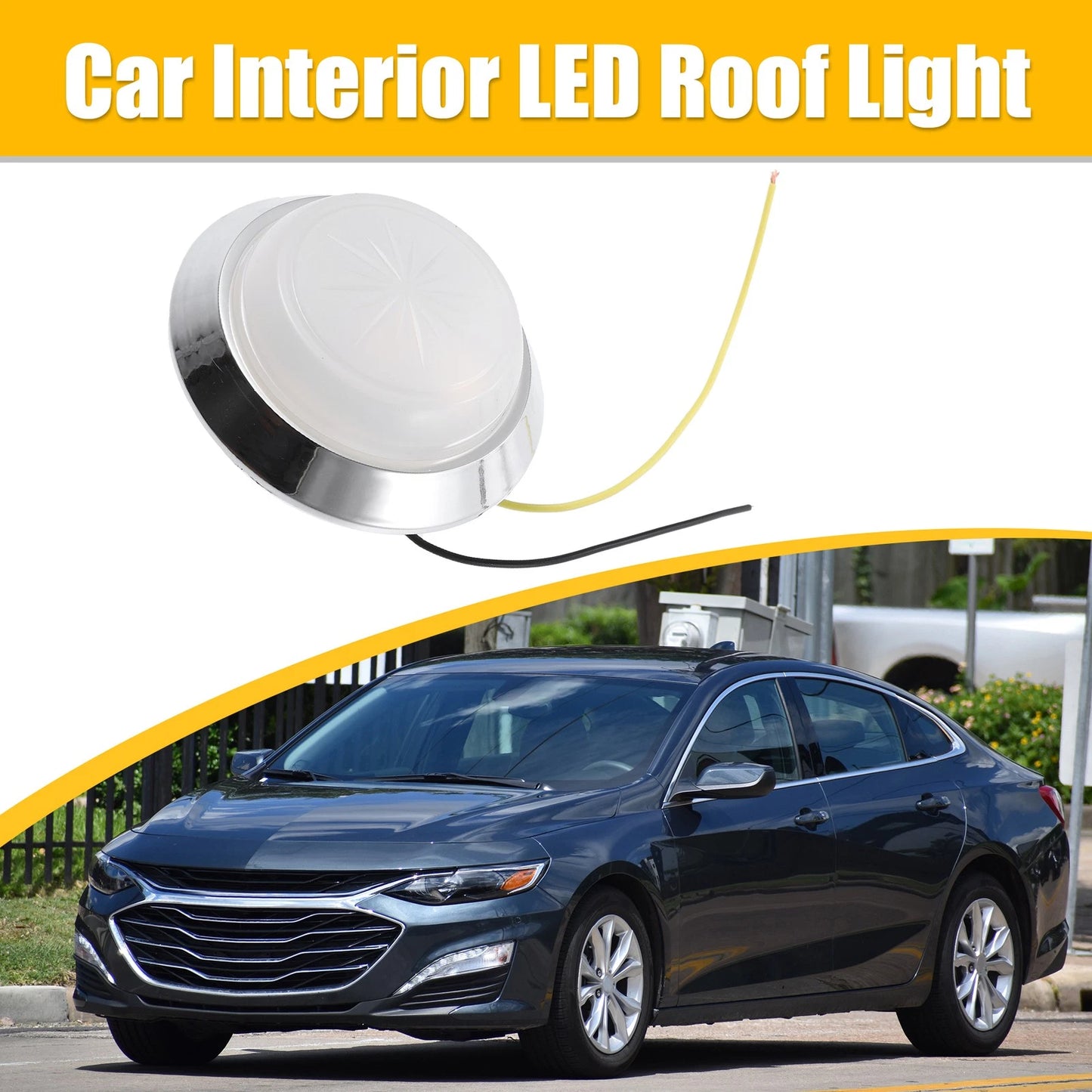 Kit 12V Car Reading Light LED Roof Round Dome Lamp for Pontiac Buick