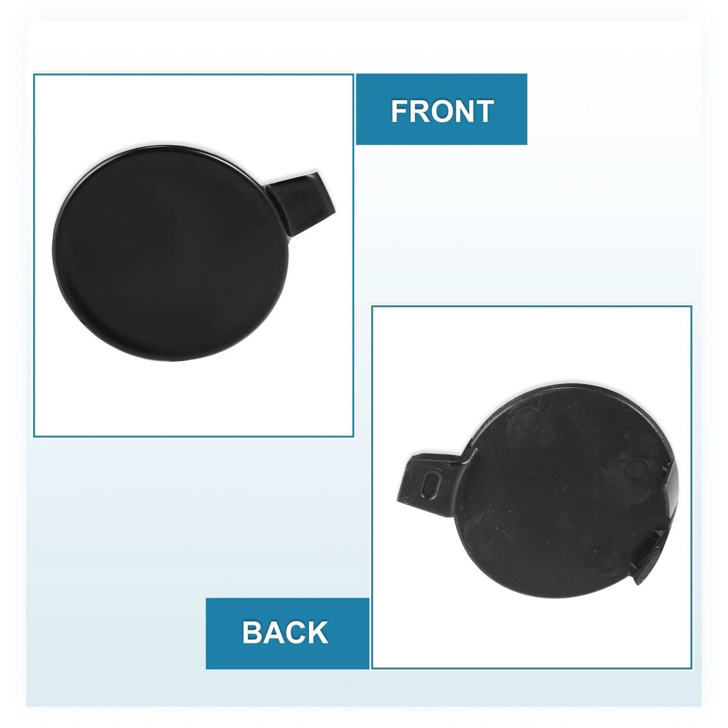 Black Front Bumper Tow Hook Cover for Tesla Model 3 (2017-2021)