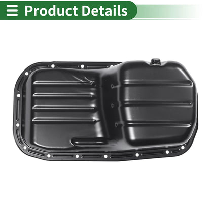Engine Oil Pan for Hyundai Accent (1994-2000) - 1 x No.2151026010 Iron Black