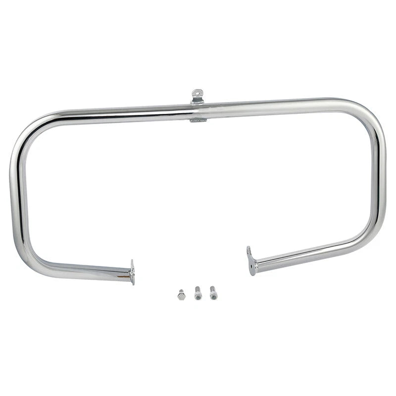 Chrome Highway Engine Guard Bar w/ Footpeg Pegs for Harley Road King (2009-24)