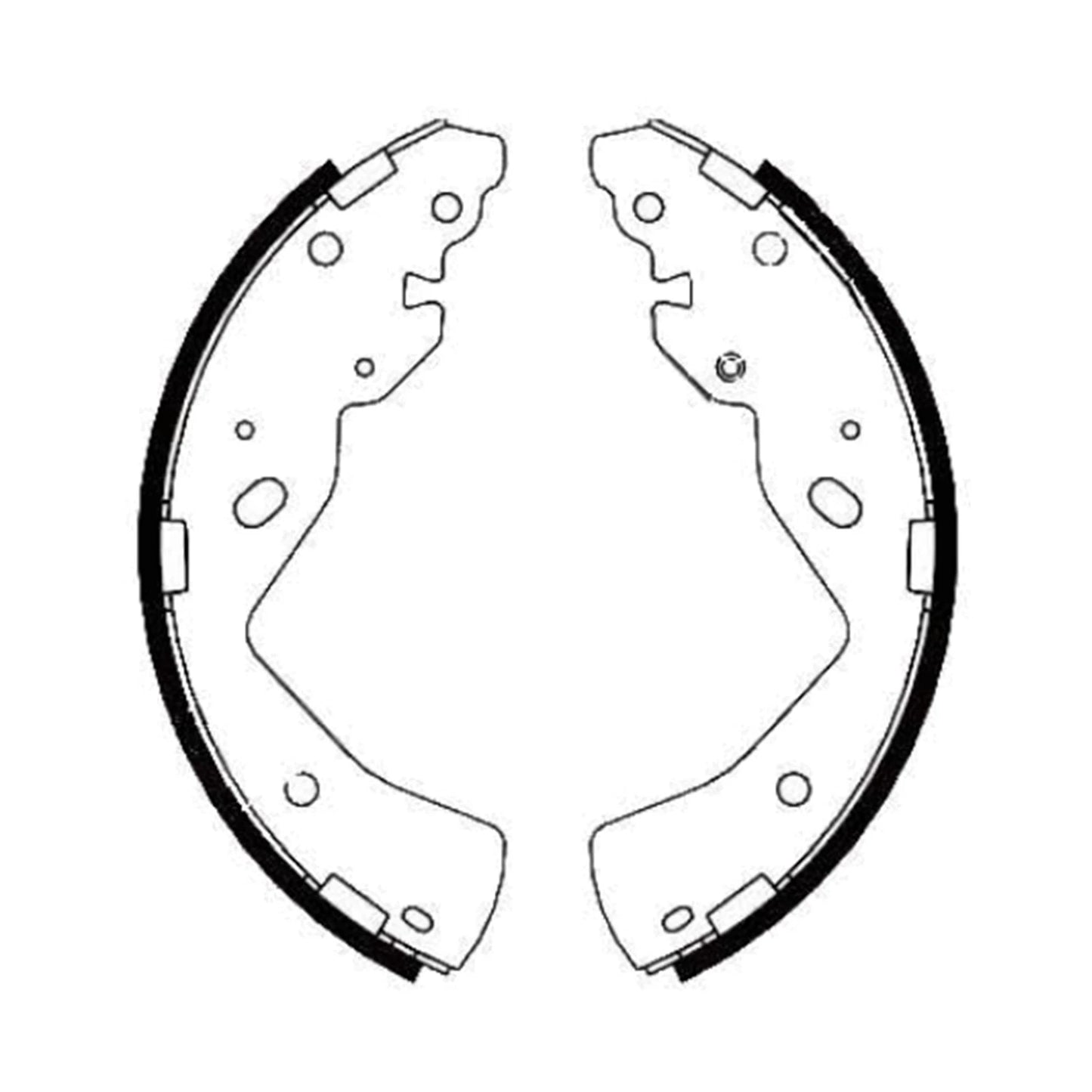Rear Brake Drum Shoes for Nissan Navara D23 NP300 4cyl 2.5L 2.3L 2015~2018