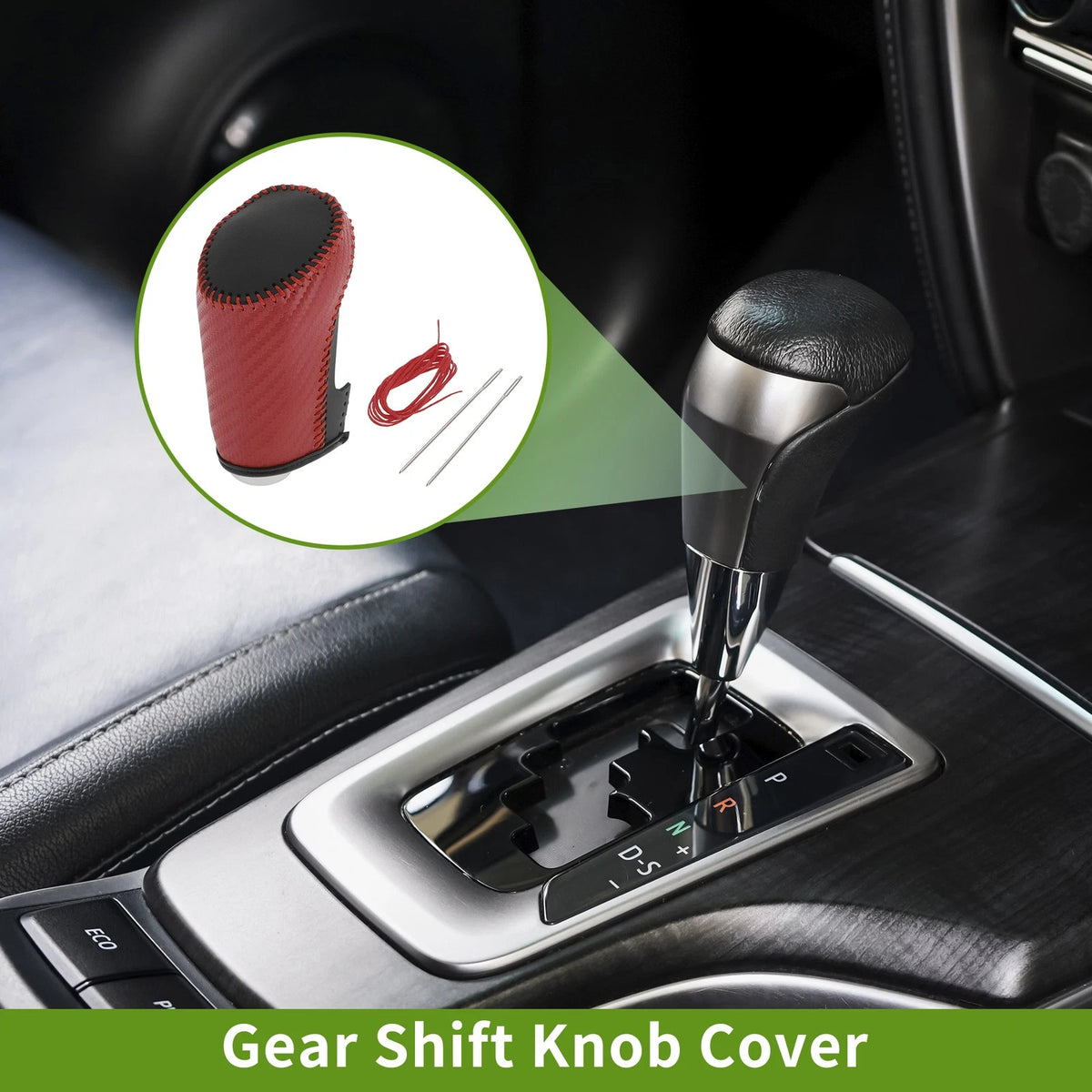 Gear Shift Knob Cover for Chevrolet Malibu Red Carbon Fiber