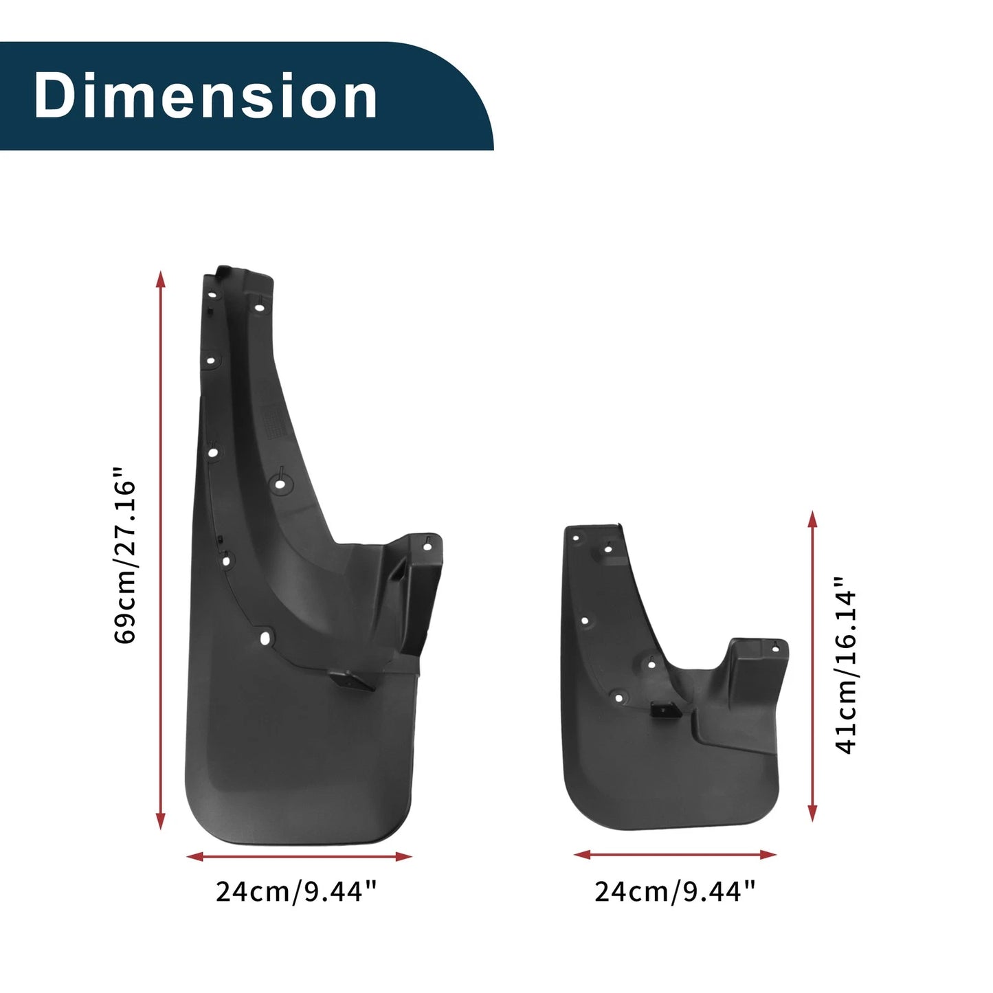 Mud Flaps Splash Guards 2 x Set for Toyota 4Runner (2003-2009)