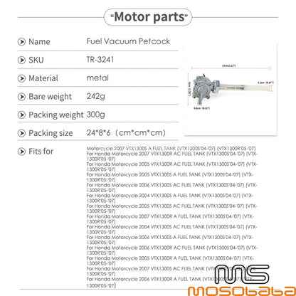 Fuel Vacuum Petcock Switch for Honda VTX1300C, VTX1300R, VTX1300T (2003-2009)