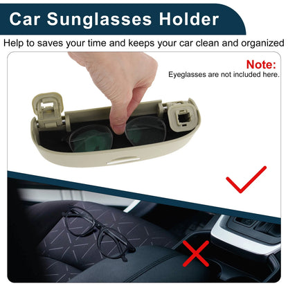 Sunglasses Case for Toyota RAV4 (2019-2023) Eyeglasses Holder Storage Box Beige