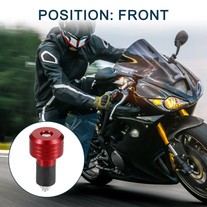 Front Handlebar End Plug Alum Alloy 18-20mm 30mm OD Red 2 x Motorcycle
