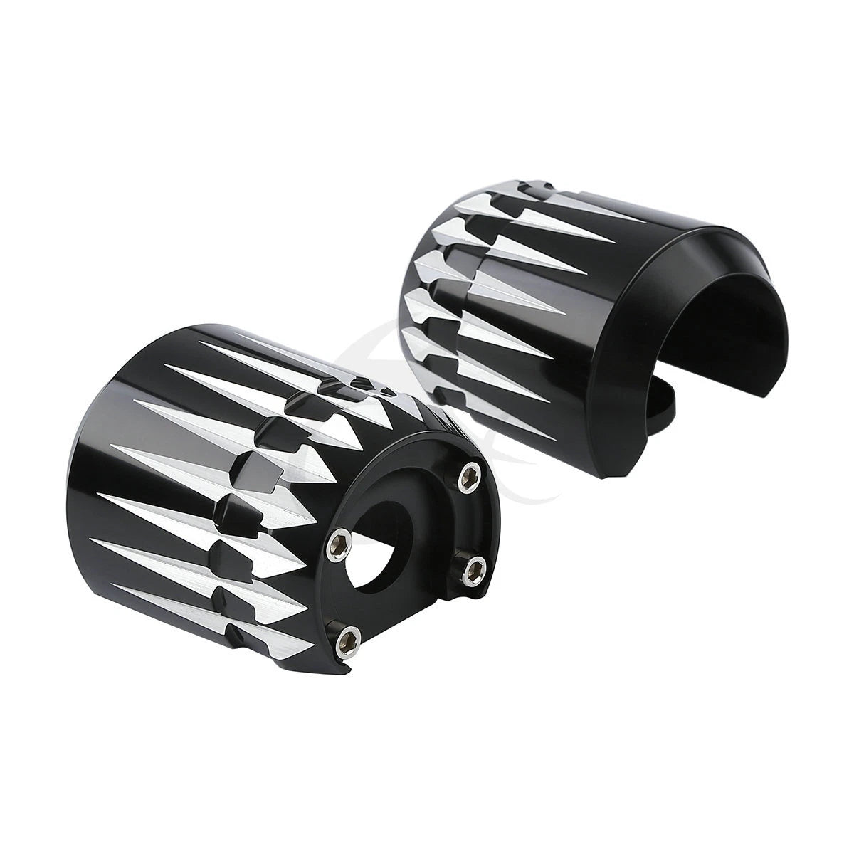 Black Lower Fork Slider Covers for Harley Road Street Electra Glide (84-2013)