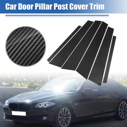 Gloss Carbon Pattern Pillar Post Cover Trim for BMW 5 Series F10