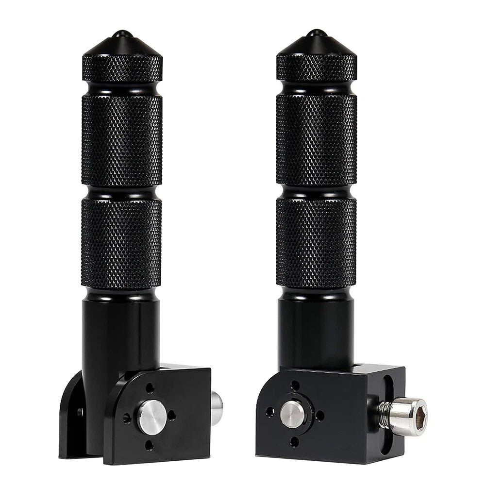CNC Folding Rear Foot Pegs for Universal Motorcycle Bike Black  pcs