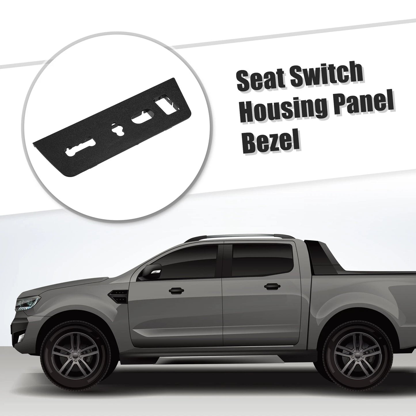 Front Left Seat Switch Housing Trim Bezel for Ford F-150 (2015-2023)