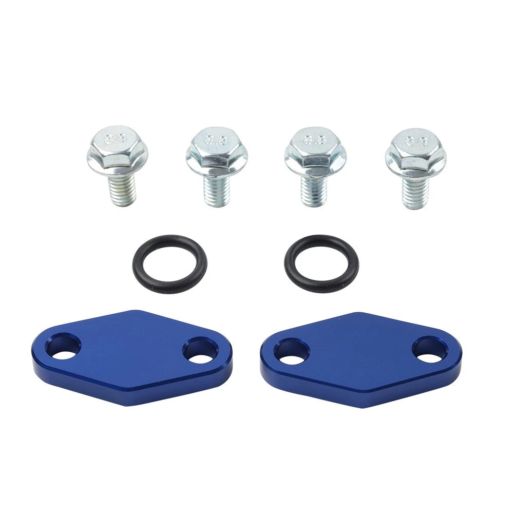 Blue Oil Cooler Block Off Plate w/ Gasket for Suzuki Hayabusa GSX1300R (1999-2020)