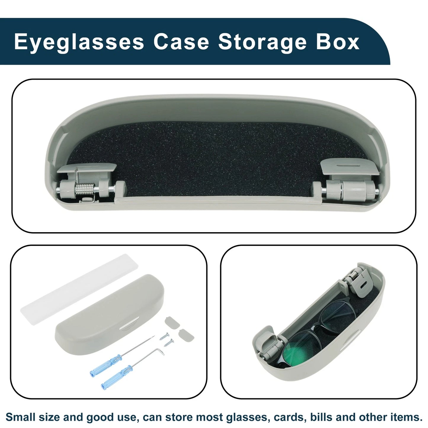 Sunglasses Case for Ford Kuga 3 MK3 ST-Line (2020-2025) - Grey 1 Set
