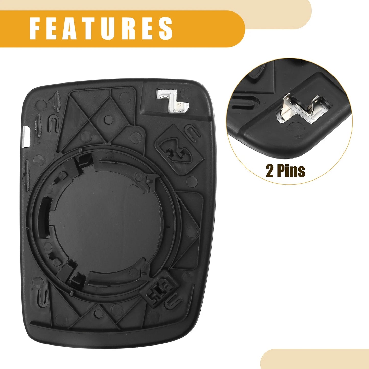 Left Rear View Mirror Glass for Land Rover RR Sport (2006-2009)