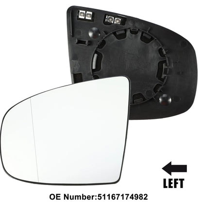 Left Mirror Glass Replacement with Backing Plate for BMW X6 (2008-2014)
Left Mirror Glass Replacement with Backing Plate for BMW X5 (2008-2014)