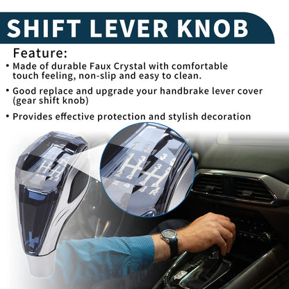 Faux Crystal 5 Speed Gear Shift Knob with LED Light for Toyota 4Runner