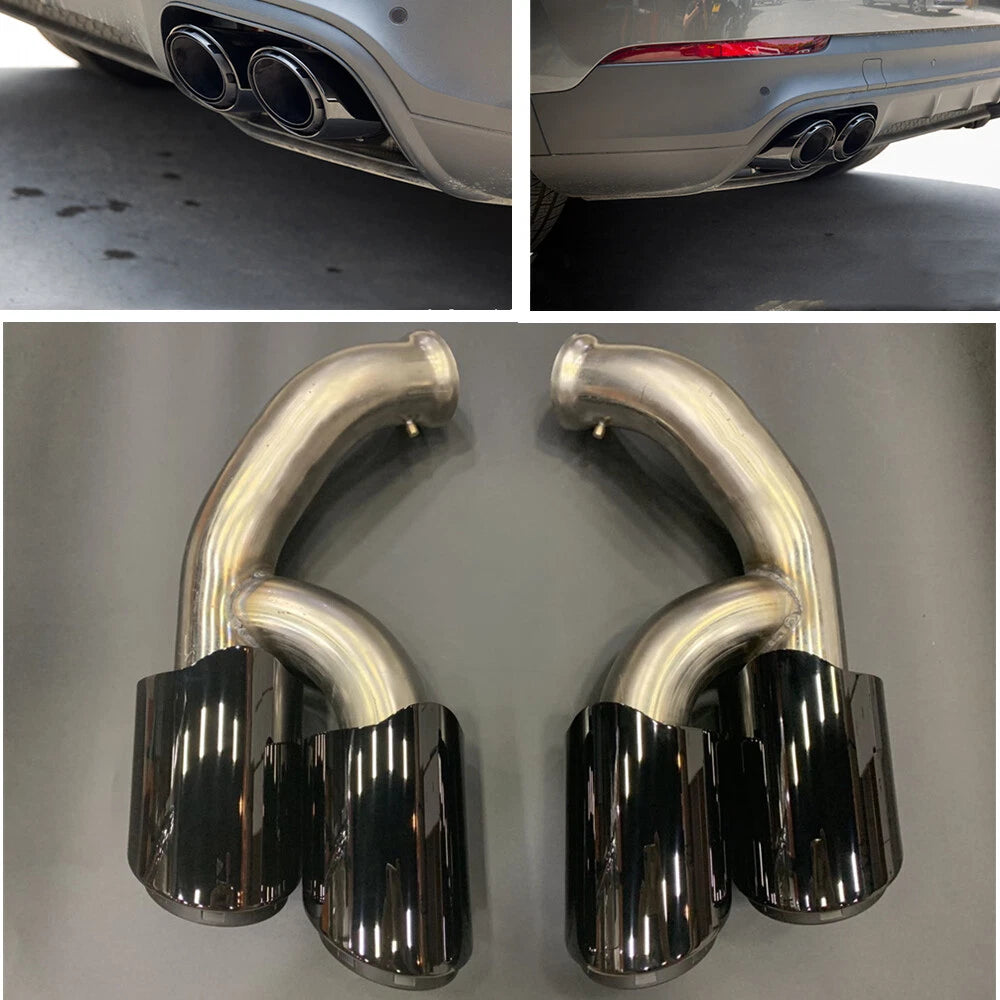 GTS Style Tail Exhaust Tips for Porsche Cayenne V6 (2015-2017)