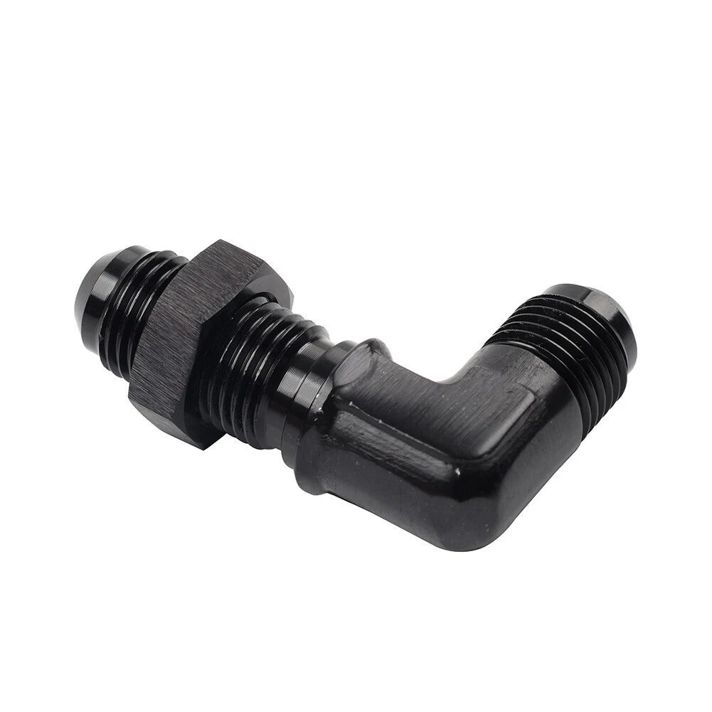 6AN Male to Male 90 Degree Flare Union Bulkhead Adapter Fitting