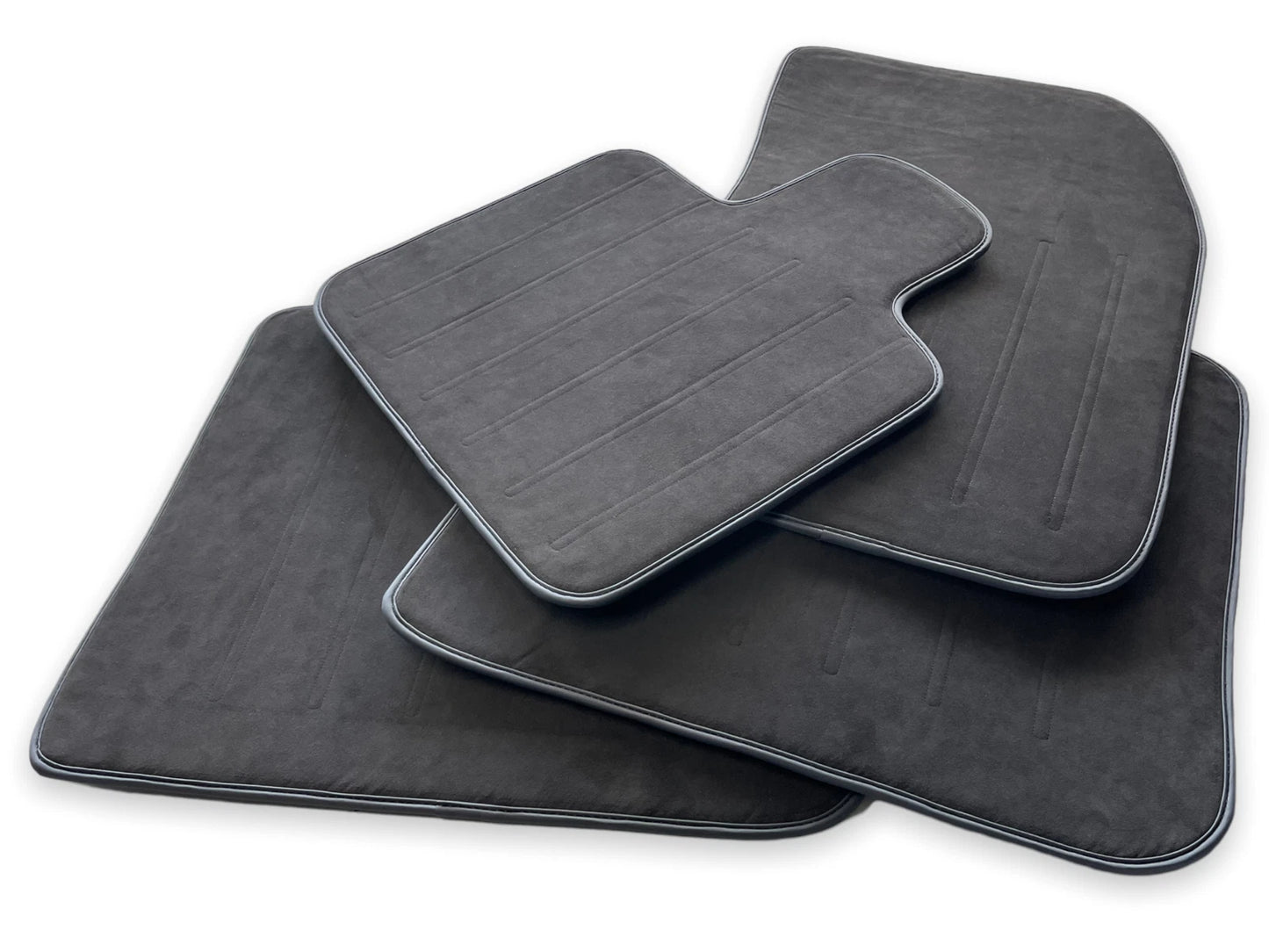 Alcantara Leather Floor Mats for Rolls Royce Phantom 2003-2016 Black Badge