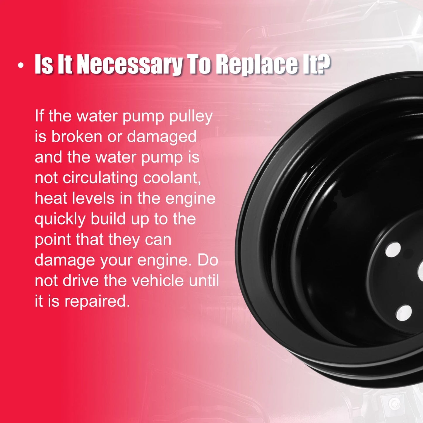 LWP Double-Groove Long Water Pump Pulley for Chevy SBC Small Block