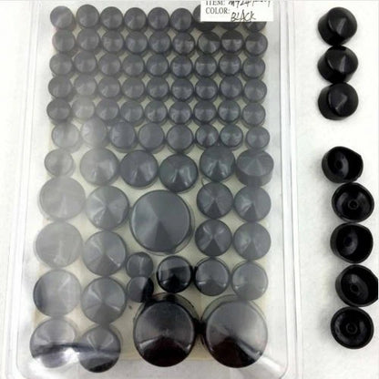 Black ABS Bolt Caps for Harley Softail Twin Cam (1984-2006)