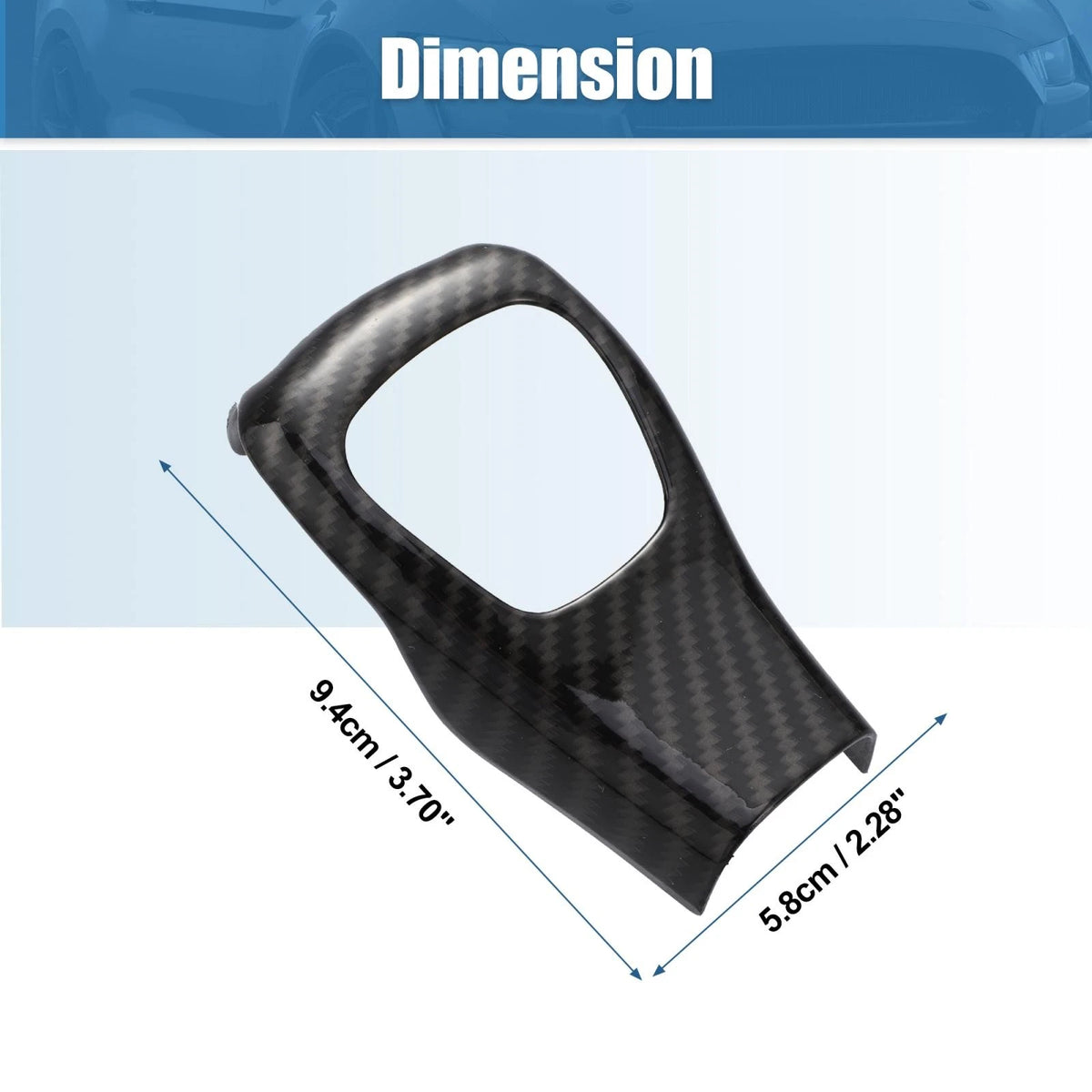 Gear Shift Knob Cover for Jeep Cherokee 2014-2018 - Black Trim Decal