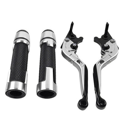 Silver Extendable Brake Clutch Levers & Handlebar Grips for Daytona 675 R