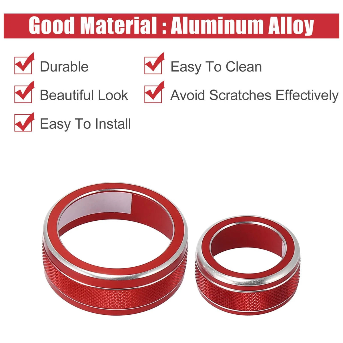 3pcs AC Climate Control Knob Rings for Subaru Forester, Impreza (2008-2023)