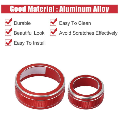 3pcs AC Climate Control Knob Rings for Subaru Forester, Impreza (2008-2023)
