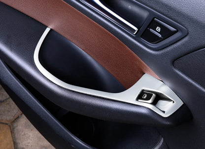 Steel Matte Window Lift Panel Armrest Cover Trim for Audi Q5 (2009-2016) 4 x pcs