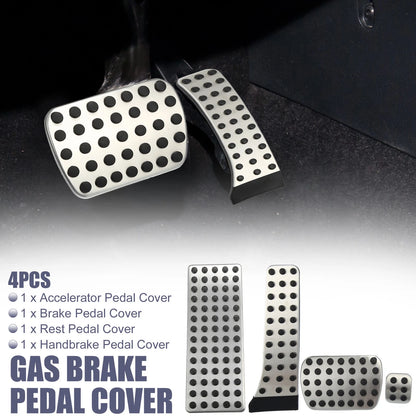 4 Pcs Accelerator & Brake Pedal Covers for Mercedes-Benz W203 W204 (2000-2015)