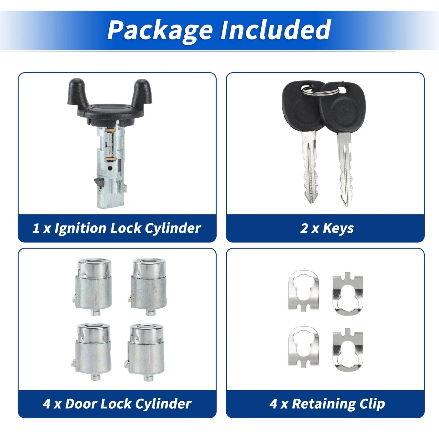 Ignition Lock Cylinder and Door Lock for Chevrolet Express Van