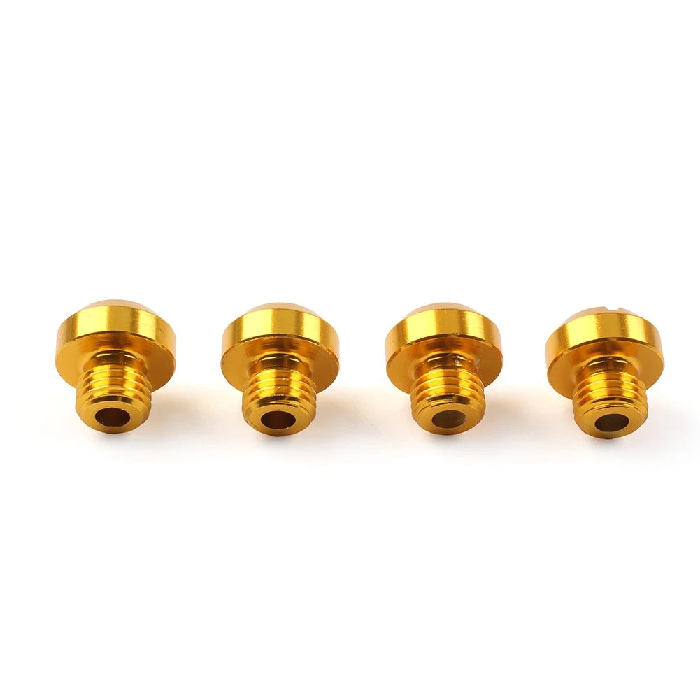4 x Universal Motorcycle Mirror Hole Blanking Plugs for M10 Screws - Gold
