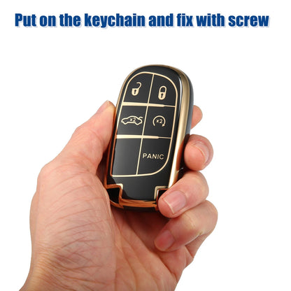 TPU 5 Button Keyless Entry Remote Cover for Dodge Charger Challenger Dart Black