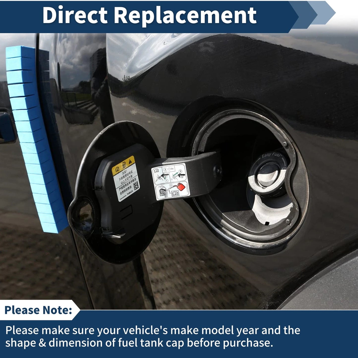 Fuel Tank Door for Ford F-150 2015-2023 Gas Cap Replacement