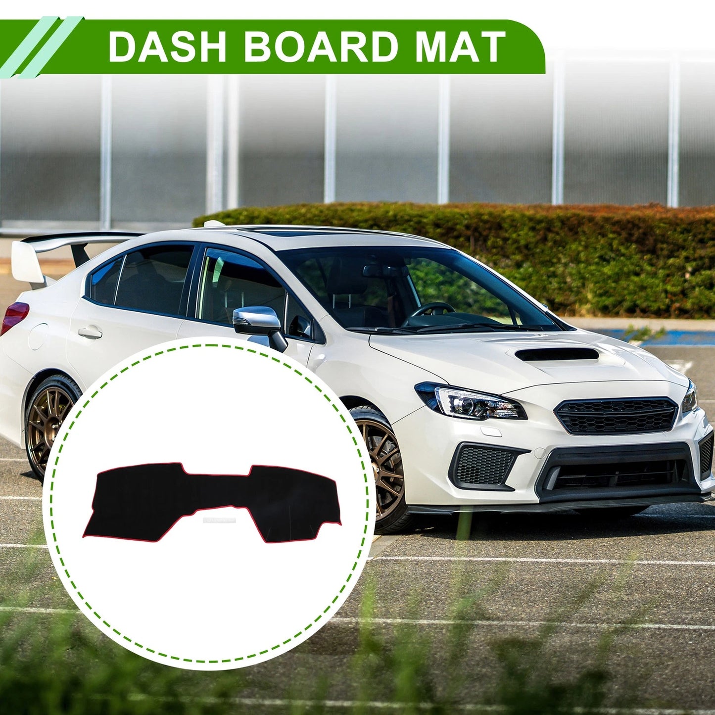 Dash Cover Mat for Mazda3 BP 2019-2024 Black Red 1 Set