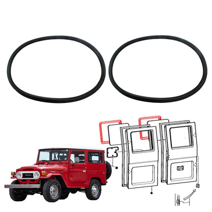 Rear Swing Door Glass Weatherstrip for Toyota Land Cruiser J40 BJ42 FJ40 HJ45 1974-1984