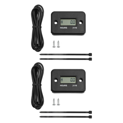 Digital Hour Meters Waterproof LCD Display for ATV Snowmobile Boat Bike
