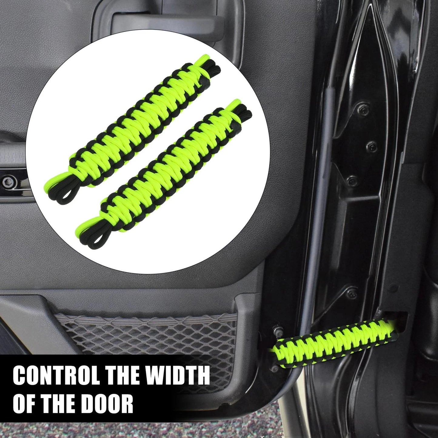 2 x Nylon Door Limiting Check Straps for Jeep Wrangler TJ (1987-2021)