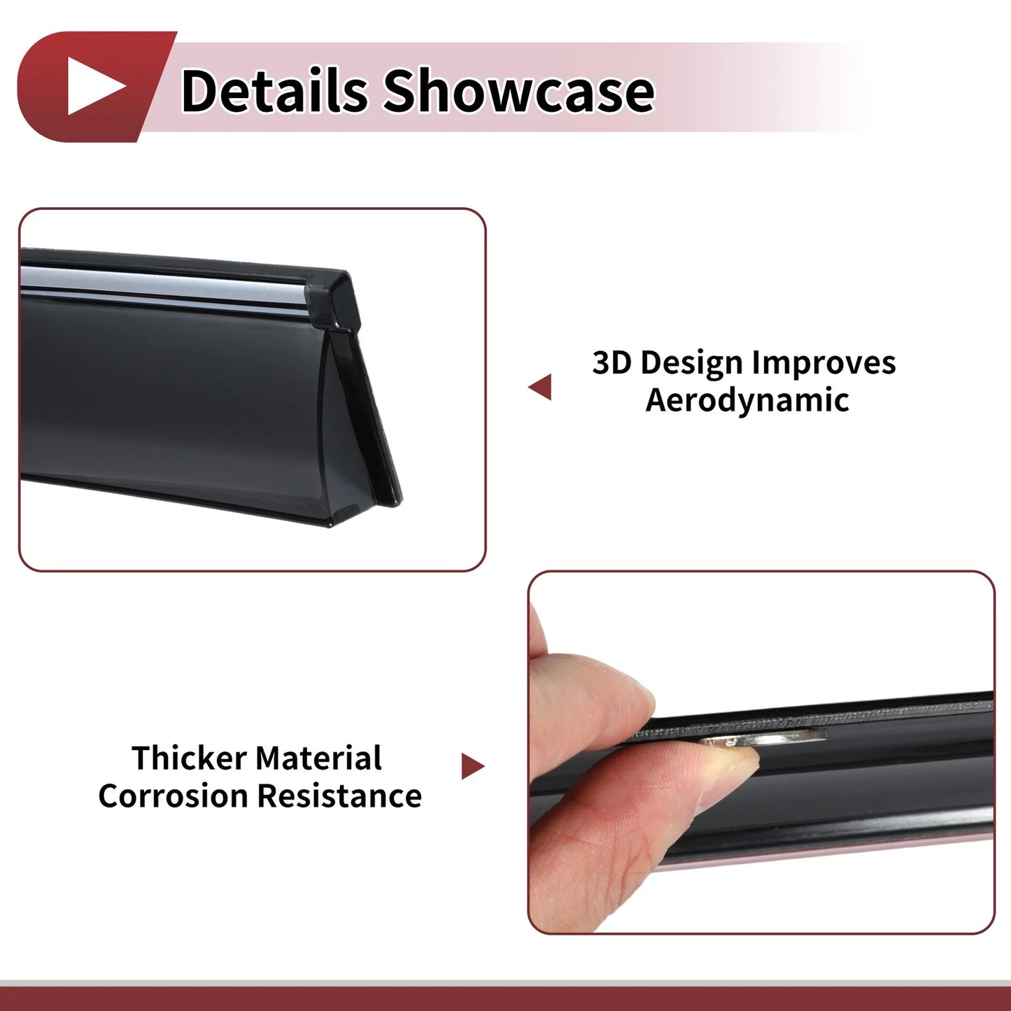 Window Deflectors for Ford Focus Sedan Side Window Vent Visors 2008-2011