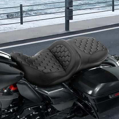 Driver Passenger Gel Seat for Harley Electra Road Street Glide (2009-2023)